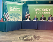 A White House press conference on the Student Success iniative.