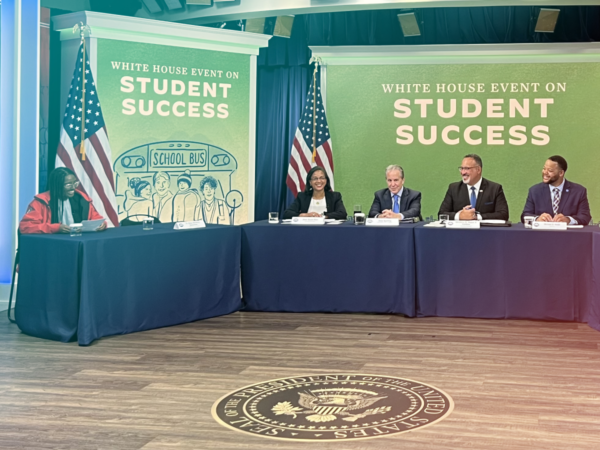 A White House press conference on the Student Success iniative.