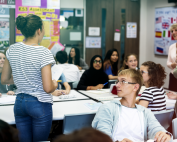 Students in a classroom.